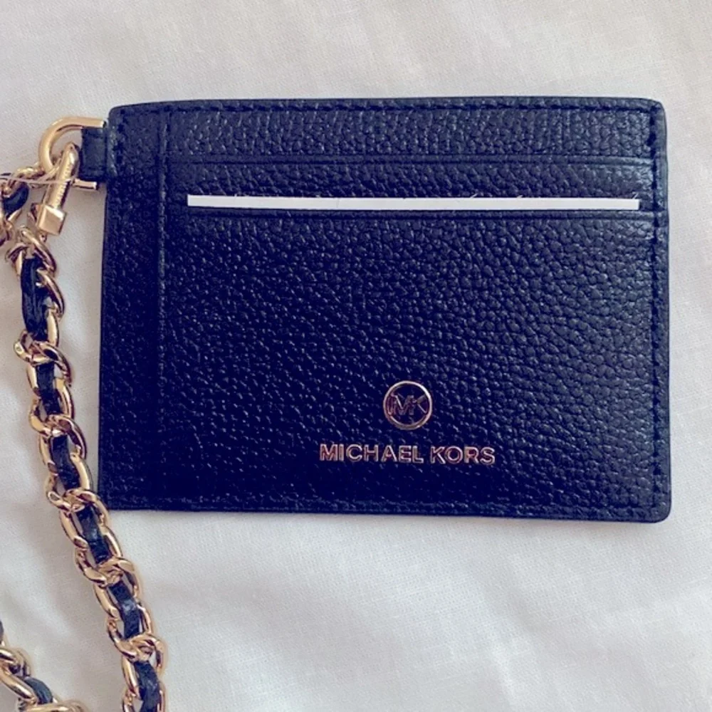 New- Micheal Kors key & card holder with attached chain